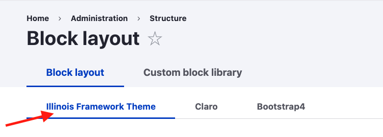 Illinois Framework Theme block layout option screenshot