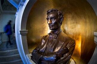 Bronze Abraham Lincoln bust